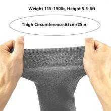Bestjybt Women Plus Size Thigh High Socks Extra Long Over Knee Socks Warm Thick Leg Warmers Boot Stockings, Medium-Large{"Special_size_type":"Tall","Size_name":"OneSize","Color_name":"LightGrey"} - 淺灰色 - 查看 5