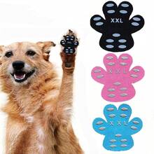 1 Set Waterproof Paw Protectors For Dogs Anti Traction Pads Sticker Dog Paw Stickers Black Pink Blue Pet Foot Patch Durable