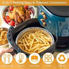 (50/100 Pack) 7-Inch Round Foil Pans With Plastic Dome Lids L Heavy Duty L Disposable Aluminum Tin For Roasting, Baking, Or Cooking - Silver - View 5