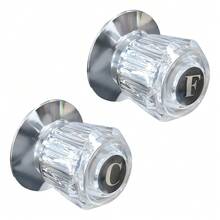 Juego de manerales Fonthy regadera acrílico modelo 40014 transparente brillante accesorios baño instalación fácil resistencia alto diseño moderno presentación premium multiusos - transparente - Ver 1