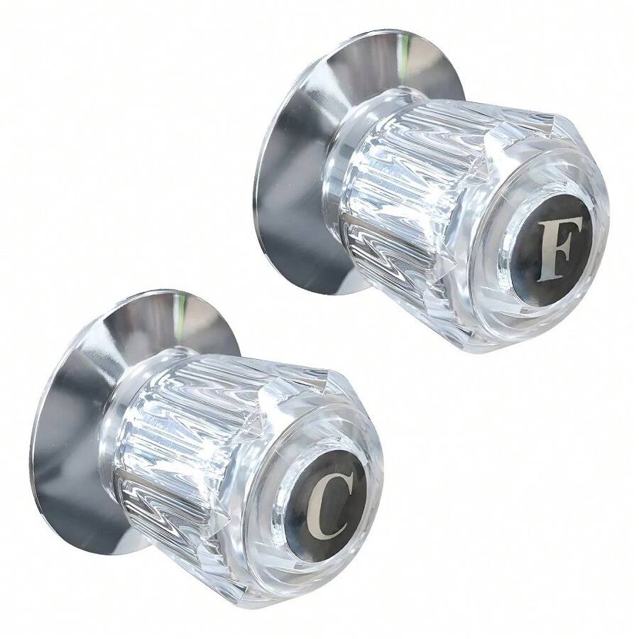 Juego de manerales Fonthy regadera acrílico modelo 40014 transparente brillante accesorios baño instalación fácil resistencia alto diseño moderno presentación premium multiusos - transparente - Ver 1