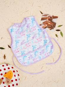 1pc Baby Zebra & Giraffe Pattern Bib - Green - View 12