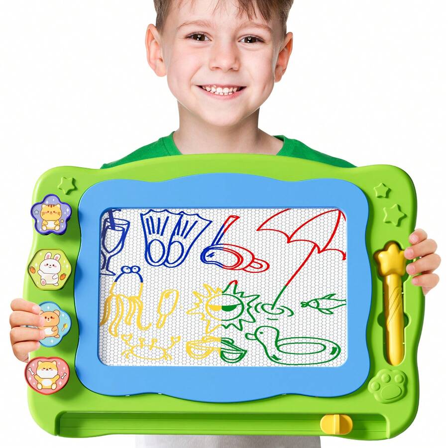 HENGPHY Large Magnetic Drawing Board Kids Toys For 3 4 5 6 Years Olds Toddlers, Magnetic Doodle Board Magnet Erasable Writing Pad Puzzle Toys, Artistic Painting Preschool Education Travel Toys For Birthday Gifts 3 4 5 6 7 8 Age Boys Girls