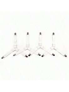 4 piezas Fijadores de sábanas de cama triangulares para el hogar, clips ajustables elásticos para fijar sábanas de sofá, cinturón fijador de mantel, hebillas antideslizantes y antifuga para sábanas