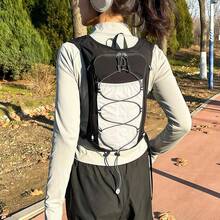 TRYXZSZ Mochila de Hidratacion para Correr, Chaleco de Hidratación para Deporte, Ligero y Cómodo, Altamente Transpirable, para Correr, Andar en Bicicleta, Maratón y Montañismo - Negro - Ver 9