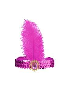 1 pieza Diadema con lentejuelas estilo años 20, accesorios de disfraz retro para mujeres, fiesta flapper, baile de máscaras, novia de boda, festivales y carnavales, pinzas de garra, pasador de pelo, barretas de pelo, pinzas de pelo, clip de pelo, cumpleaños - Multicolor - Ver 12