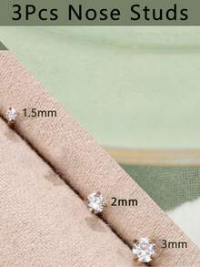 Nose Rings Studs Set For Women Men: 3Pcs/6Pcs 20G Hypoallergenic Gold/Silver Stainless Steel Nose Studs L Shaped Nose Piercing Jewelry Small CZ For Any Occasion