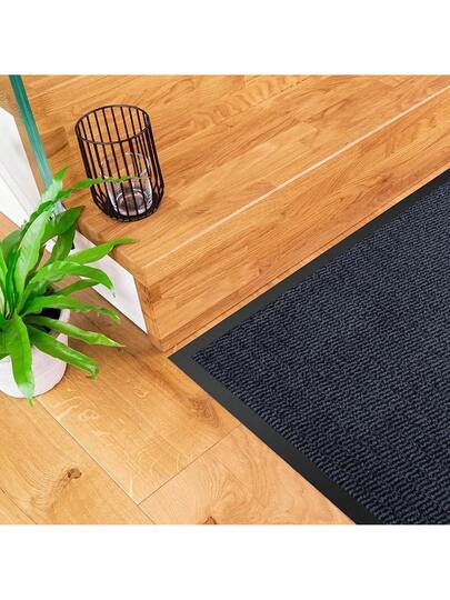 Gentle North High Quality Doormat, Grijs Black, 90x150 Cm, Indoor Outdoor Dirt Trapper Mat, Non Slip, Washable Weatherproof, Entrance Area Runner, Hallway, Thin view 3