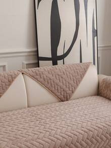 1 pieza Cojín de sofá de terciopelo de leche rectangular, estilo bohemio, elaborado en jacquard, cálido para el invierno, apto para mascotas, protector de muebles, se adapta a sofás de 1/2/3/4 plazas, lavable a máquina/a mano, adecuado para sala de estar, dormitorio, sofá de oficina