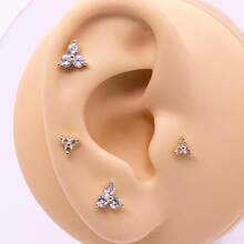 2~4PCS 16G 316L Pushin Lip Rings Butterfly And Bee Nose Stud Rings Top Push In Threadless Surgical Steel Flat Back Nose Rings Studs For Womens{"Color_name":"G-5"} - G-5 - View 5