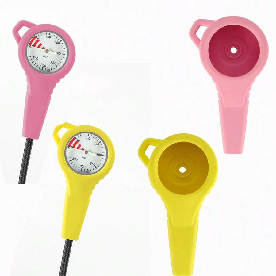 Cubierta protectora de goma para ordenador/indicador de buceo de metal de 52 mm - Blanco - Ver 1