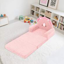 MOONBEEKI 3-In-1 Foldable Plush Teddy Bear Shaped Children's Sofa, Portable Infant Chair/Bed, Suitable For Nursery/Playroom, Birthday/Christmas Gift - Multicolor - View 13