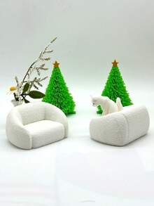 Ghế sofa nhựa cho nhà búp bê, mô hình sofa thu nhỏ, sofa thu nhỏ thực tế, ghế đôn thư giãn thu nhỏ trang trí, thích hợp để trang trí nhà mô hình. - Nhiều màu - Xem 9