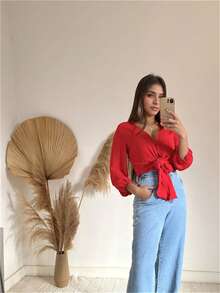 Women Blouses - Đỏ - Xem 1
