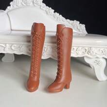 Giày búp bê thời trang 30cm Giày bốt nhựa cho búp bê nữ, vừa vặn với chiều dài bàn chân 2cm, giày cao gót, phụ kiện cho búp bê BJD 1/6, nhiều kiểu dáng, bốt dài đến đầu gối - Nhiều màu - Xem 5
