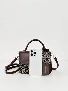 Fashionable Retro Color Block Women Handbag With Accessory - Multicolor - View 5