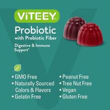 Viteey Probiotic Gummies With Prebiotics – Gut Health Supplements For Digestive Health – 2 Billion CFUs – Vegan, Gluten-Free – 60 Count - Flavor NameB - 查看 5