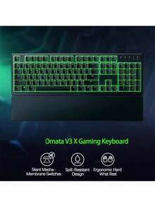 Teclado mecánico Rainforest Wolf Spider V3 X + mouse DeathAdder Interruptores ópticos Quicksilver para una respuesta rápida Interruptores reemplazables en caliente Diseño ergonómico Compatible con computadoras portátiles y de escritorio