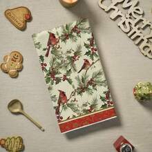 1pc/2pcs/4pcs Red Bird Christmas Super Soft Fiber Kitchen Towel, 45*66cm Seasonal Kitchen & Dining Table Decor Dish Cloth, Christmas Home Decor - Multicolor - View 8