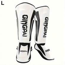 1 Pair Muay Thai Leg Guards, Thick Kickboxing Shin Instep Protector, MMA Fighting Shin Pads, Taekwondo Leg Guards
