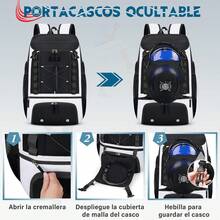 Mochila de Beisbol Bolsa de Béisbol con Compartimento para Zapatos, Almacenamiento de Cascos Mochila Beisbol Ligera - Negro & Blanco - Ver 5