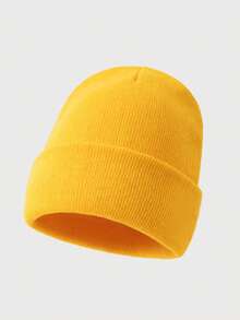 1 Stück einfarbige warme gestrickte Beanie Mütze für Herren, vielseitig für Herbst/Winter Alltag und Ausflüge, Winterkopfwärmer - Hut - Übersicht 33