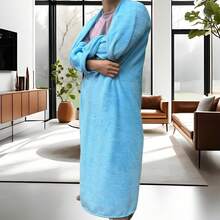 Autumn/Winter Wearable Warm Blanket, Slouchy Hooded Fleece Cloak, Flannel Sleep Throw Blanket, Soft Cozy Warm And Skin-Friendly, Hand Wash Gently Or Machine Wash With Laundry Bag - Multicolor - View 5