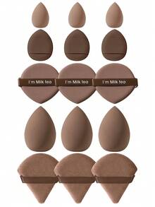 45.25.15.5件/包 化妆粉扑组合工具 1个化妆蛋形海绵 1个迷你化妆蛋形海绵 1个指套粉扑 1个三角粉扑（用于散粉） 1个气垫粉扑（用于粉底液） 价格实惠 圣诞礼物 化妆品 化妆工具 便宜好物 礼品 女士礼品 圣诞礼物 - 咖啡棕 - 查看 11