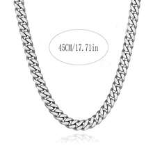 1 件不锈钢链式手链，男女通用朋克配饰礼物，时尚日常穿着