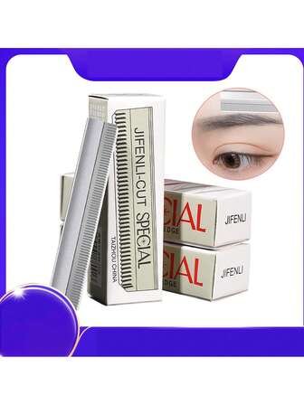 眉毛修剪器刀片 碳钢眉毛刮刀 波纹刀片 一次性眉毛修剪器 纹身眉刀 美容工具