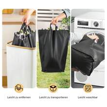 100L Deposit Bottle Container With Lid & Two Removable Carry Bags – Convenient Bottle Collector For Empty Bottles In Kitchen, Garage, Or Storage Room - Beige - View 3