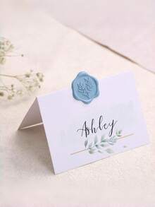 20/30/50/100 Pcs Winter Wax Seal Stickers, Wedding Invitation Envelope Seal Stickers, Self Adhesive Envelope Seals, Perfect For Wedding, Invitation, Envelopes, Gift Wrapping, Christmas Gift - Dusty Blue - View 6