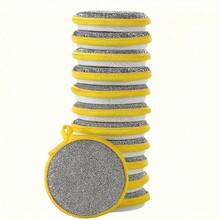 10 Pcs Double-Sided Sponge Kitchen Dishwasher Sponge Brush - 黃色 - 查看 2