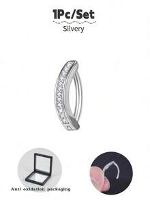 1/2/3pcs Fashionable Sexy Single Row Rhinestone Navel Ring, Women Belly Button Piercing Jewelry