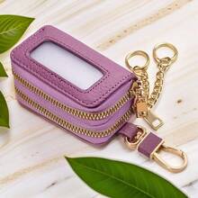 OBCREATOR 双拉链钥匙钱包收纳包，带钥匙扣 - 坚固耐用，金色五金配件，适用于汽车钥匙、家居钥匙、办公钥匙 - 男女通用（黑色/，奢华收纳包），旅行配件，复古设计，结实搭扣，专业配件，钥匙扣，男女通用钥匙包，多功能收纳包，钱包，汽车钥匙包，男女通用钥匙包礼物，钥匙链 - 彩色 - 查看 17