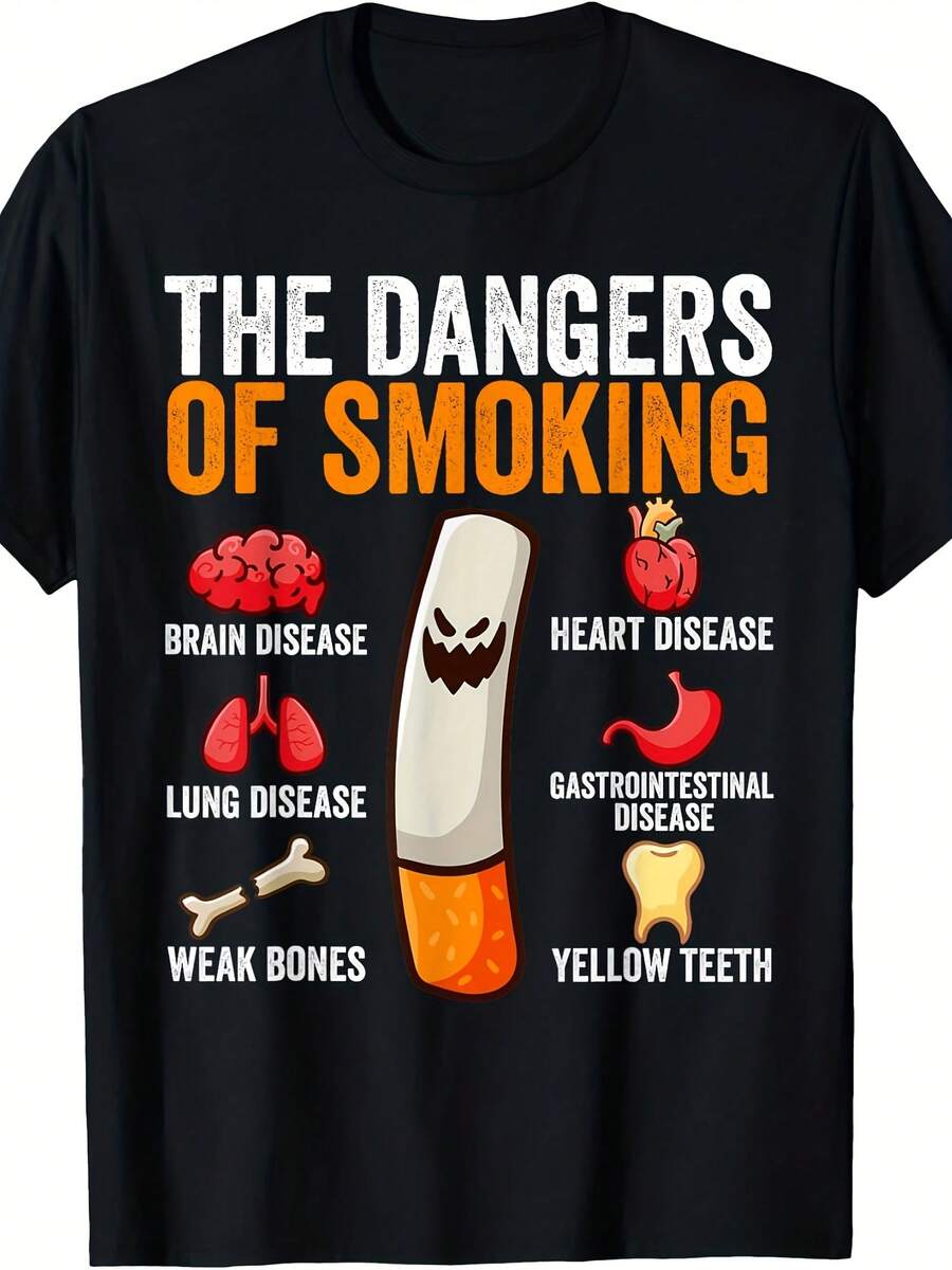 The Dangers Of Oking Anti Oking World No Tobacco Day Tee T-Shirt - 款式5 - 查看 1