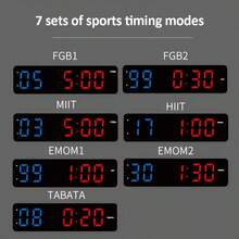 Length 12.6 Inches, Width 3.54 Inches, Height 1.57 Inches, Multifunctional Timer Alarm Clock, Countdown Timer, Gym Home Exercise LED Clock, Kitchen Living Room Electronic Alarm Clock