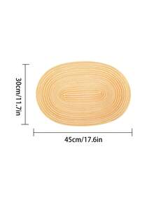 1/2/4/6/8 miếng lót đĩa bằng polyester hình bầu dục màu be ombre tối giản - trái cam - Xem 2