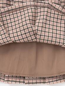 Balabala Girls' Short Skirt, Girls' Plaid Pleated Skirt, Autumn And Winter Wool Skirt - Brown Tone - View 5