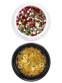 Multi-Size Nail Art Rhinestones, Alloy Material Christmas Pattern Sequins Nail Charms, DIY Manicure Decorations Accessories Nail Gems Nail Supplies Nails Nail Charms