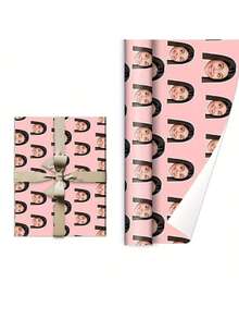 Custom Wrapping Paper, Custom Gift Wrap, Personalized Wrapping Paper, Personalized Gift Wrap, Customized Paper With Face And Text, Christmas Wrapping Paper, Funny Christmas Customized Gift For Friends - Multicolor - View 9