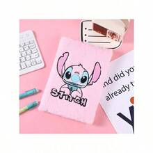 Stitch Plush Diary - Kawaii Cartoon Notebooks For Adults, Cute Stitch-Themed Journal For Daily Planning, Birthday Gift Ideas, Officially Licensed School & Office Supplies (1pc),School Supplies,Back To School.