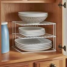 3-Tier Kitchen Organizers And Storage Shelves - Kitchen Cabinet Organizer - Kitchen Organizer Shelf - Corner Shelf Kitchen - Countertop Organizer - Plates & Dishes Organizer - Kitchen Rack - Multicolor - View 6