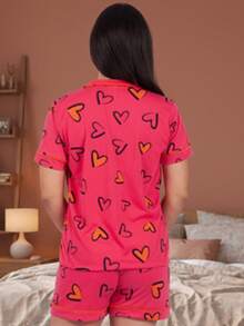 Women's American Blogger Pajamas With Super Comfortable Buttons New Release - Orange - View 4