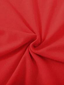 Playera infantil para niñas de 3 a 12 años, hecha de algodon, cuello redondo, manga corta y diseño de "Tren de Juguete Navideño" - Rojo - Ver 5