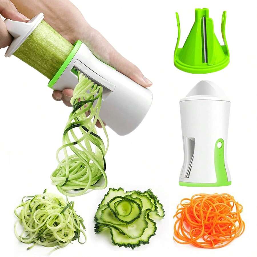 1pc Vegetable Spiral Machine Zucchini Pasta Machine Zucchini Spiral Vegetable Cutter Hand Zucchini Spiral Machine Zucchini Vegetable Pasta Machine - Multicolor - View 1