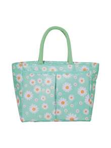 1pc Insulated Lunch Bag With Ice Pack - Large Capacity Thermal Lunch Tote Bag, Oxford Cloth And Aluminum Foil, Cute Pink/White Daisy Cow Print (Black/Blue/Green/Pink), Picnic - Machine Washable - Multicolor - View 11