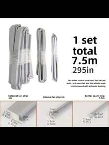 1-Piece Set Of Plastic Steel Window Sealing Strip - Easy To Install, Windproof And Soundproof Window Sealing Strip - Durable, Suitable For Cold Weather Window Pulling Sealing Strip Z-Shaped Wrapped Plastic Steel Door And Window Sealing Strip - 1 Set (three-piece Suit) - View 12