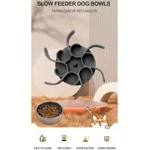 Silicone Slow Feeder Mat For Pets, Dog Slow Feeder With Suction Cup, Can Relieve Anxiety And Aid Digestion (Trimmable Edges, Suitable For Small To Medium Pets) - Grey - View 14