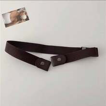 Adjustable Elastic Belt Without Buckle - 咖啡 - 查看 5